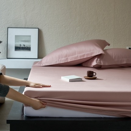 91家纺网 家纺一手货源 找家纺 （总）秀色家纺 2025新款高端酒店50支贡缎长绒棉床笠单件纯棉全棉贡缎可裸睡单双人床上用品