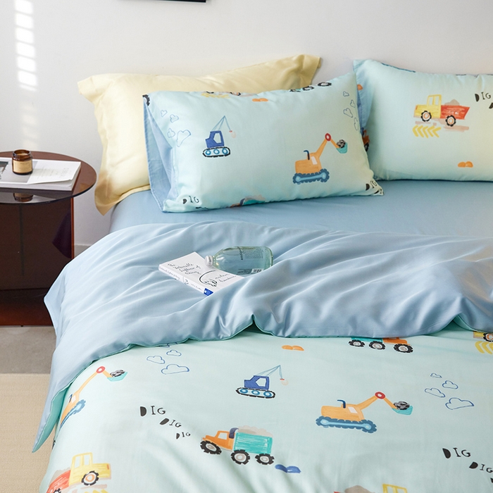 91家纺网 家纺一手货源 找家纺 时年家纺 2024春夏新品莱赛尔天丝印花四件套 机车梦