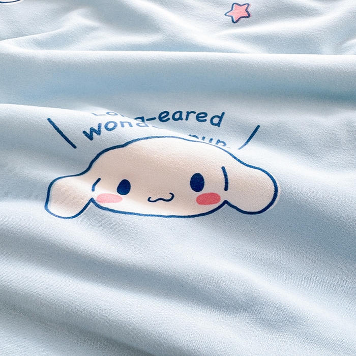 91家纺网 家纺一手货源 找家纺 博雅 2024新款三丽鸥正版系列A类牛奶丝软糯针织棉大豆纤维夏被 针织棉（带防伪标）蛋糕玉桂狗