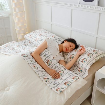 91家纺网 家纺一手货源 找家纺 （总）北辰 2024新款印花水洗棉天竺棉隔脏睡袋