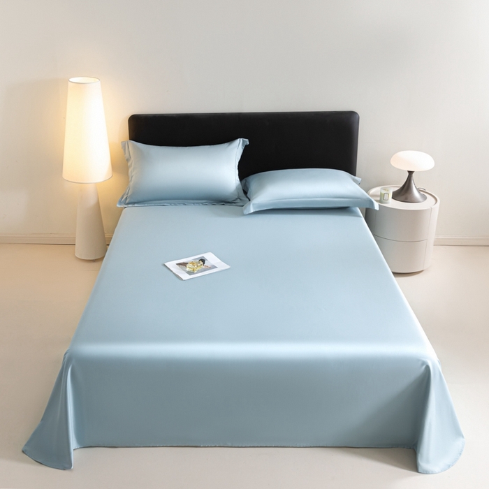 91家纺网 家纺一手货源 找家纺 秀色家纺 2025新款高端新疆长绒棉床单单件纯棉50支贡缎全棉床单双人贡缎加厚被单三件套 莫奈-郁兰