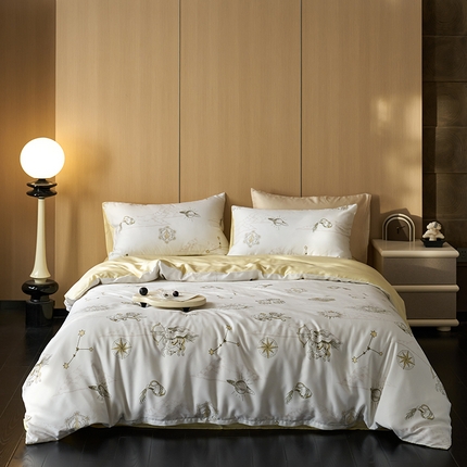 91家纺网 家纺一手货源 找家纺 （总）时年家纺 2024春夏新品莱赛尔天丝印花四件套（充值会员优惠5元）