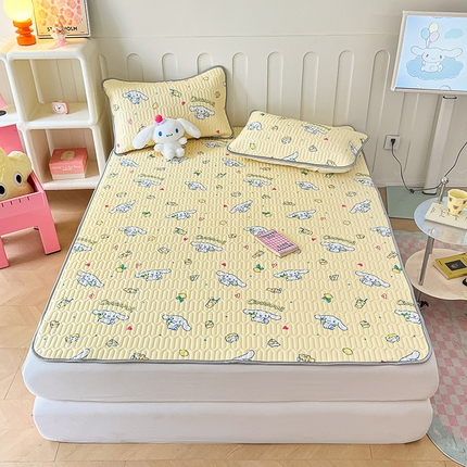 金爱家 2024新款A类三丽鸥高品质可组合凉感丝乳胶席牛奶丝针织棉软糯夏被四件套 乳胶席-柠檬玉桂狗