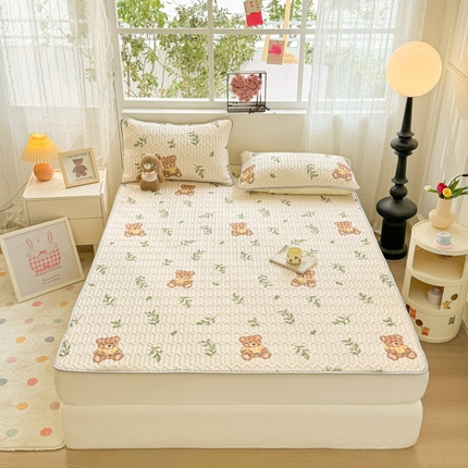 91家纺网 家纺一手货源 找家纺 （总）佰亿莱2024新款小清新印花乳胶凉席