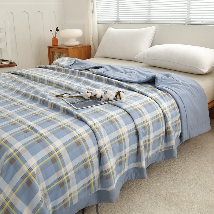 91家纺网 家纺一手货源 找家纺 凡客家居 2024新款无印风水洗棉新疆棉花夏被夏凉被空调被 莫妮卡