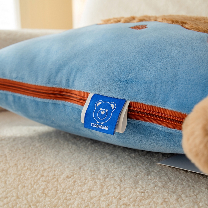 91家纺网 家纺一手货源 找家纺 枕芯真意 2024新款宝宝绒抱枕被 蔚蓝色