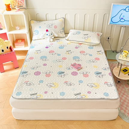 91家纺网 家纺一手货源 找家纺 （总）金爱家 2024新款A类三丽鸥高品质可组合凉感丝乳胶席牛奶丝针织棉软糯夏被四件套