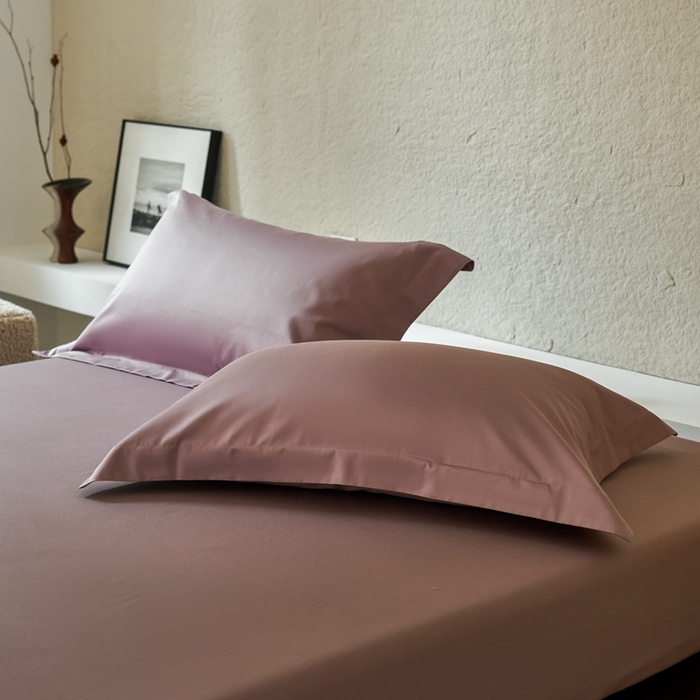 91家纺网 家纺一手货源 找家纺 秀色家纺 2025新款高端酒店50支贡缎长绒棉床笠单件纯棉全棉贡缎可裸睡单双人床上用品 梦易-香芋紫