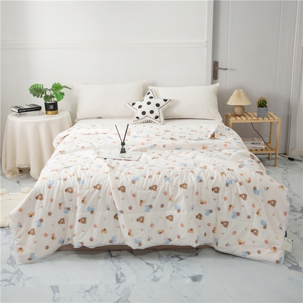 91家纺网 家纺一手货源 找家纺 （总）金泰莱 2025新款里外全棉夏被纱布夏被棉花被子夏凉被纯棉夏被空调被