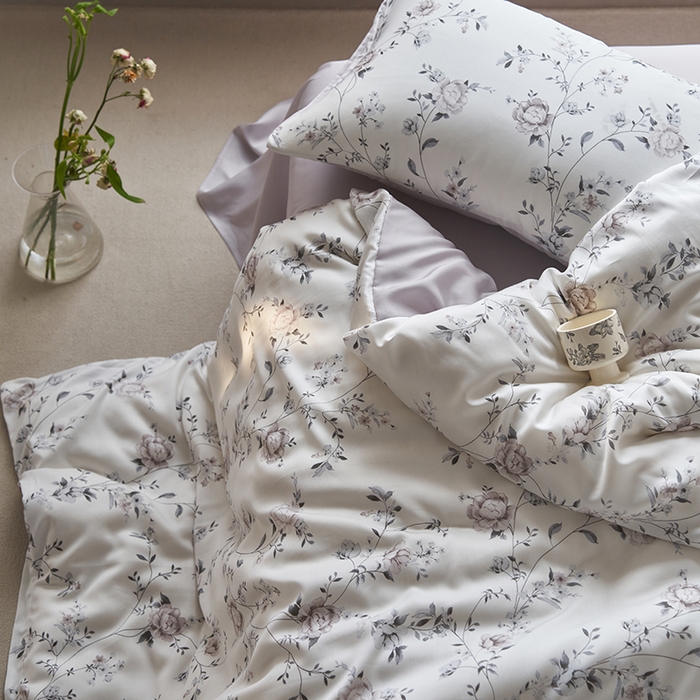 91家纺网 家纺一手货源 找家纺 时年家纺 2024春夏新品莱赛尔天丝印花四件套 情依