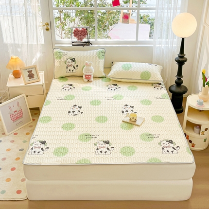 91家纺网 家纺一手货源 找家纺 （总）佰亿莱2024新款小清新印花乳胶凉席