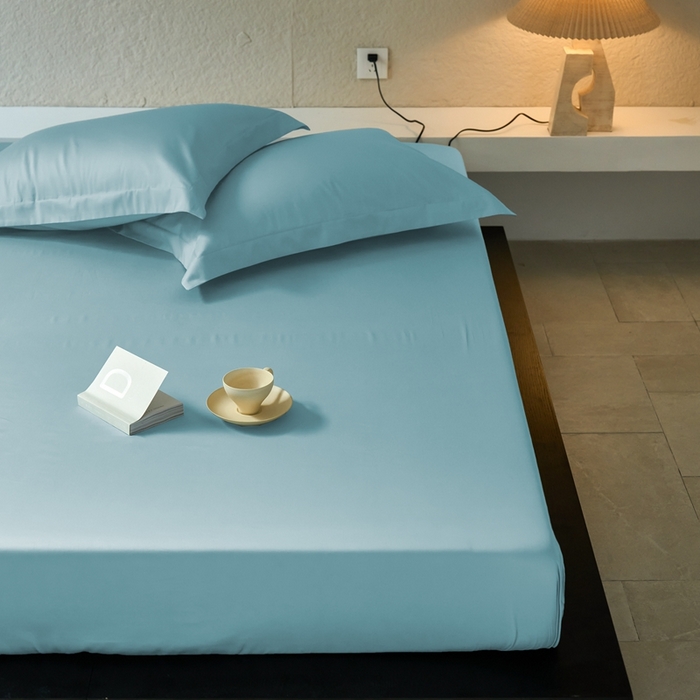 91家纺网 家纺一手货源 找家纺 秀色家纺 2025新款高端酒店50支贡缎长绒棉床笠单件纯棉全棉贡缎可裸睡单双人床上用品 梦易-郁兰