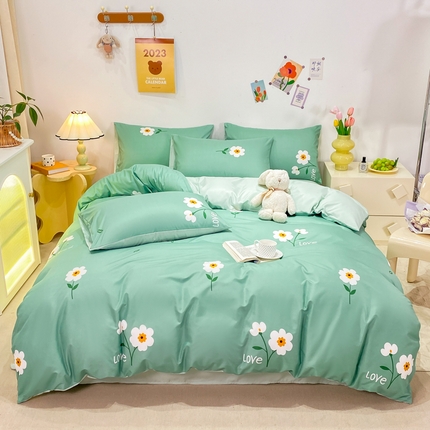 91家纺网 家纺一手货源 找家纺 （总）子钦家纺 2024水洗真丝印花四件套单被套床笠床单款-第二波