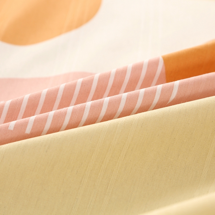 91家纺网 家纺一手货源 找家纺 金泰莱 2025新款三枚段条卷边老粗布凉席三件套床单套件 点尚彩色 原棉款