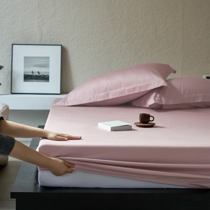 91家纺网 家纺一手货源 找家纺 （总）秀色家纺 2025新款高端酒店50支贡缎长绒棉床笠单件纯棉全棉贡缎可裸睡单双人床上用品