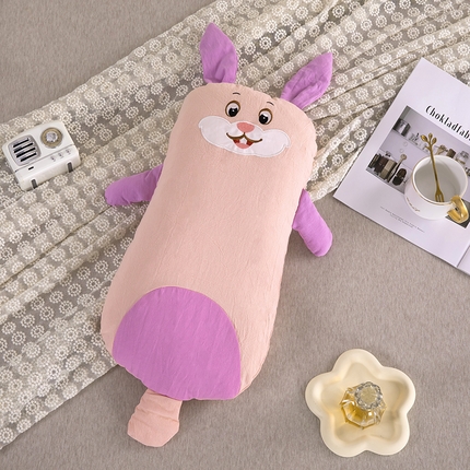 91家纺网 家纺一手货源 找家纺 2025新款直播爆款动物乐园荞麦枕 动物乐园粉