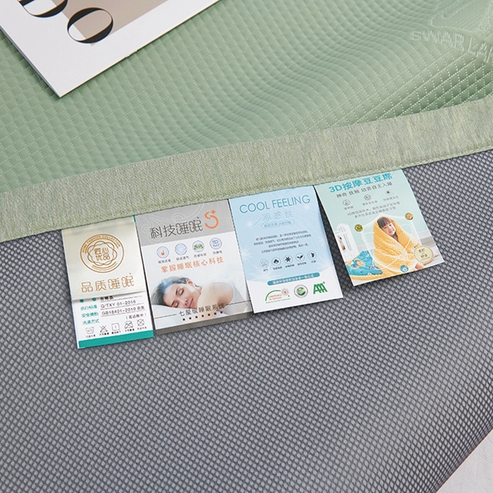 91家纺网 家纺一手货源 找家纺 青雅席业 2025新款A类母婴级刺绣冰豆豆凉席 天鹅湖-绿