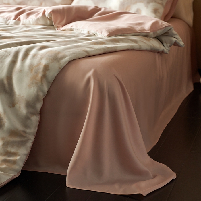 91家纺网 家纺一手货源 找家纺 时年家纺 2024春夏新品莱赛尔天丝印花四件套 北海道