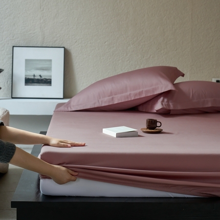 91家纺网 家纺一手货源 找家纺 （总）秀色家纺 2025新款高端酒店50支贡缎长绒棉床笠单件纯棉全棉贡缎可裸睡单双人床上用品