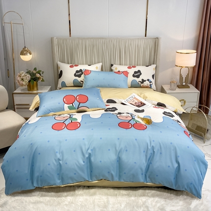 91家纺网 家纺一手货源 找家纺 （总）子钦家纺 2024水洗真丝印花四件套单被套床笠床单款-第三波