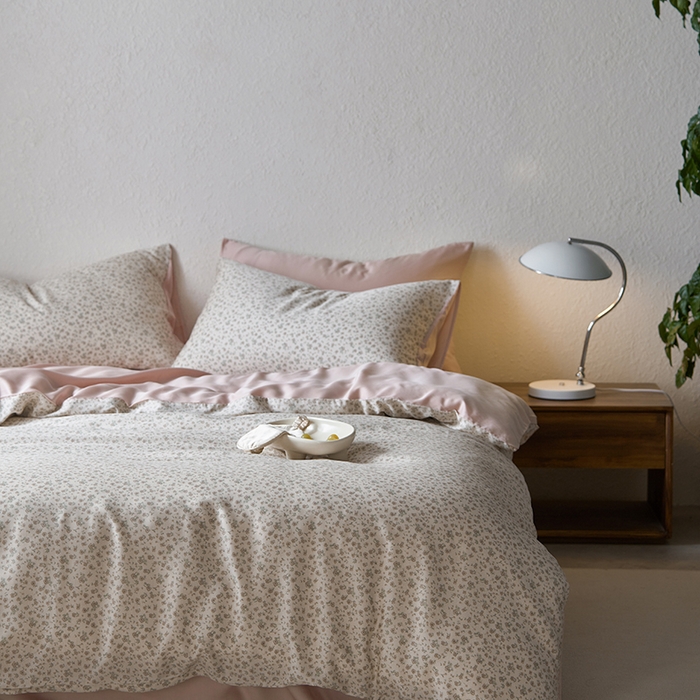 91家纺网 家纺一手货源 找家纺 时年家纺 2024春夏新品莱赛尔天丝印花四件套 花艳