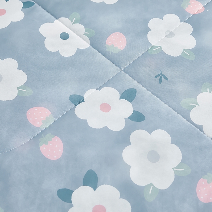 91家纺网 家纺一手货源 找家纺 爱上家居 2024新款印花凉席床裙床单款夏被-床裙款 树莓兰