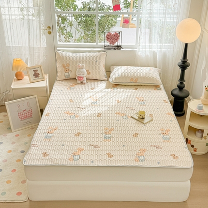 91家纺网 家纺一手货源 找家纺 （总）佰亿莱2024新款小清新印花乳胶凉席