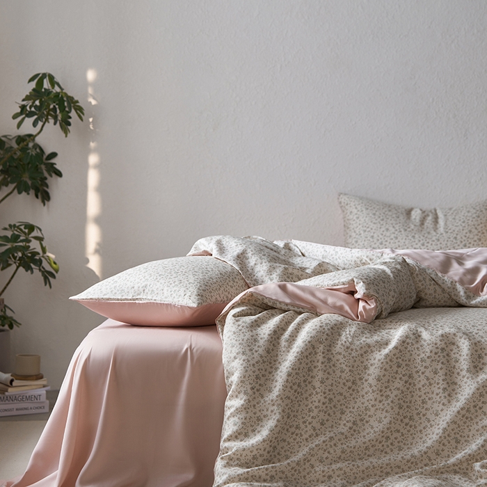 91家纺网 家纺一手货源 找家纺 时年家纺 2024春夏新品莱赛尔天丝印花四件套 花艳