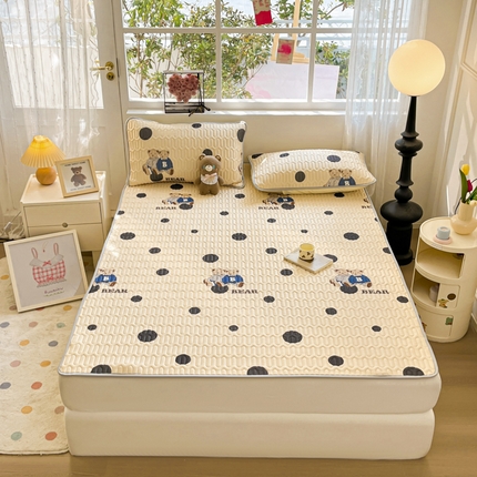 91家纺网 家纺一手货源 找家纺 （总）佰亿莱2024新款小清新印花乳胶凉席