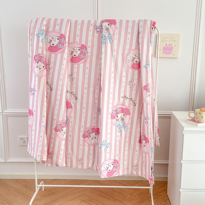 91家纺网 家纺一手货源 找家纺 博雅 2024新款三丽鸥正版系列A类牛奶丝软糯针织棉大豆纤维夏被 针织棉（带防伪标）甜甜美乐蒂