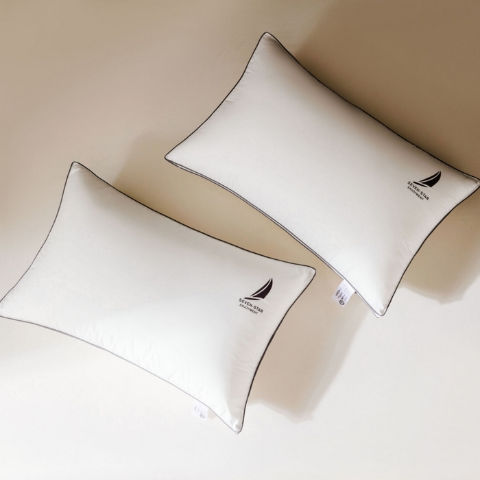 91家纺网 家纺一手货源 找家纺 星芯合家纺 2024新款A类100支全棉七星级酒店枕芯 七星级酒店立体枕