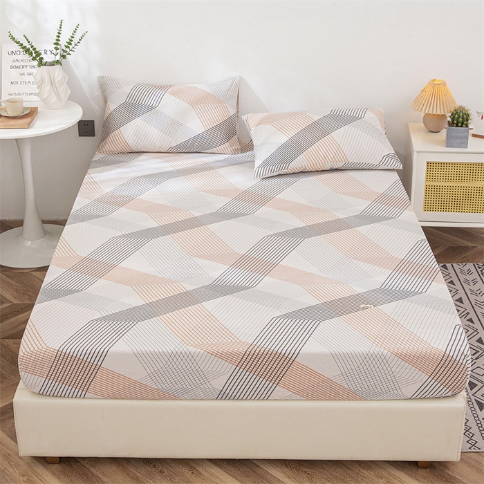 91家纺网 家纺一手货源 找家纺 金泰莱 2025新款老粗布床笠三件套全棉床笠纯棉床笠单床笠 艾米