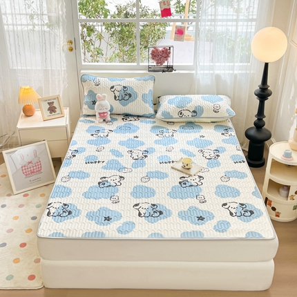 91家纺网 家纺一手货源 找家纺 （总）佰亿莱2024新款小清新印花乳胶凉席