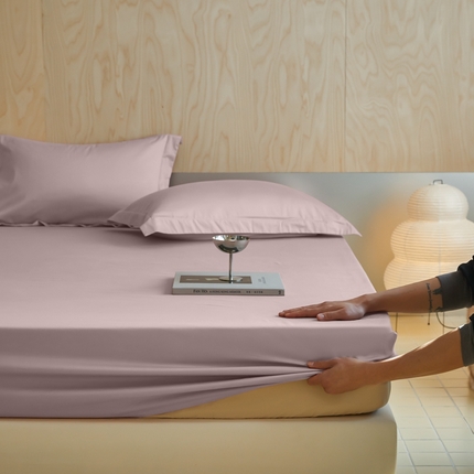 91家纺网 家纺一手货源 找家纺 （总）秀色家纺 2025新款50支贡缎床笠单件全棉纯棉床罩三件套儿童防滑床单床垫套床套