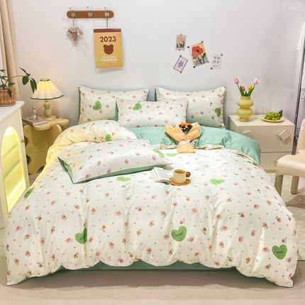 91家纺网 家纺一手货源 找家纺 （总）子钦家纺 2024水洗真丝印花四件套单被套床笠床单款-第二波