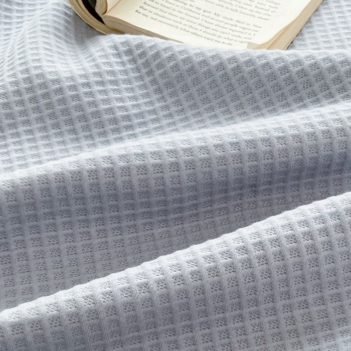 91家纺网 家纺一手货源 找家纺 来菲毛毯 2025新款全棉A类盖毯夏凉被 蓝灰