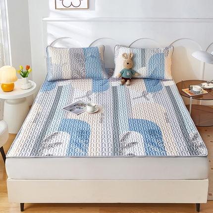 爱上家居 2024新款印花凉席床裙床单款夏被-床单款 枝芽