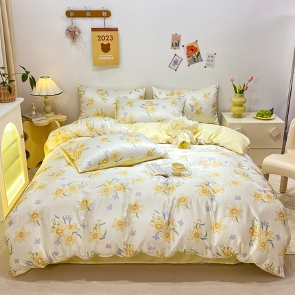 91家纺网 家纺一手货源 找家纺 （总）子钦家纺 2024水洗真丝印花四件套单被套床笠床单款-第二波