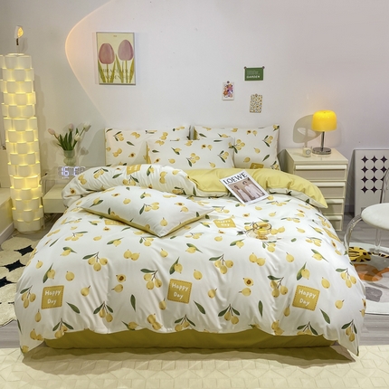 91家纺网 家纺一手货源 找家纺 （总）子钦家纺  2024水洗真丝印花四件套单被套床笠床单款-第四波