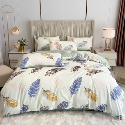 91家纺网 家纺一手货源 找家纺 （总）子钦家纺 2024水洗真丝印花四件套单被套床笠床单款-第三波