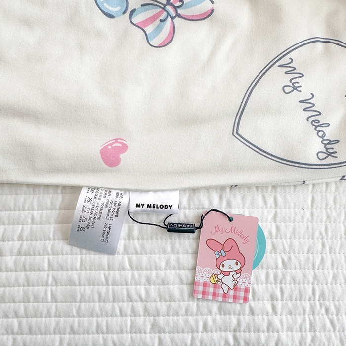 91家纺网 家纺一手货源 找家纺 博雅 2024新款三丽鸥正版系列A类牛奶丝软糯针织棉大豆纤维夏被 针织棉（带防伪标）樱桃美乐蒂