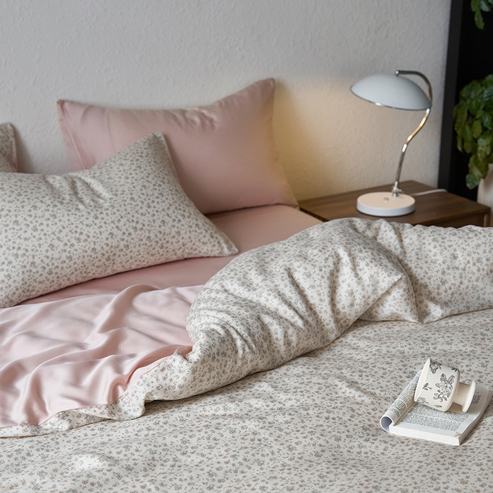 91家纺网 家纺一手货源 找家纺 时年家纺 2024春夏新品莱赛尔天丝印花四件套 花艳