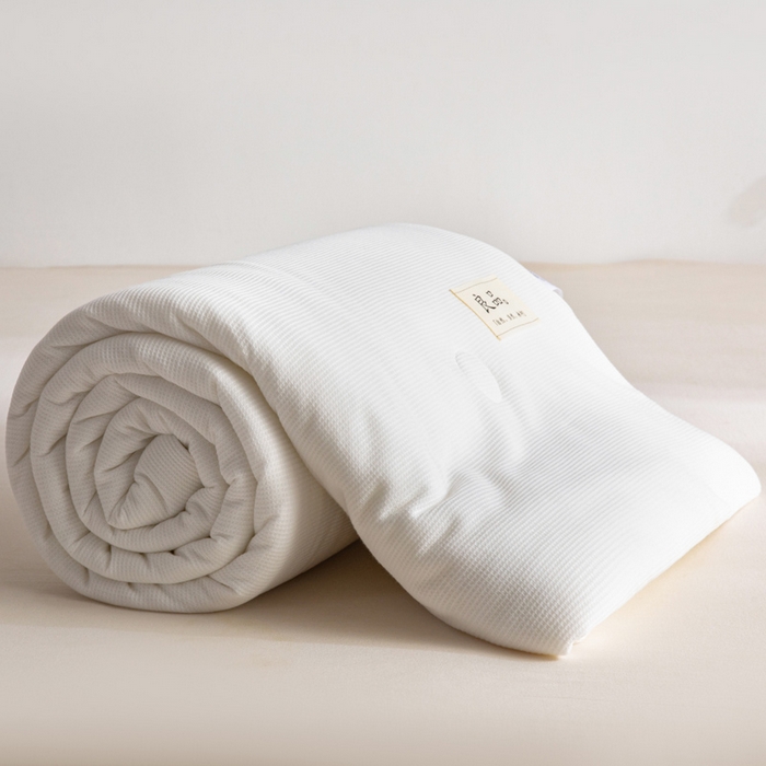 91家纺网 家纺一手货源 找家纺 慕尚 2025新款针织棉华夫格夏被 华夫格 馥芮白