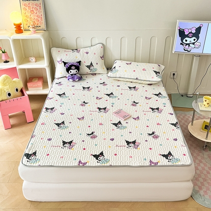 91家纺网 家纺一手货源 找家纺 （总）金爱家 2024新款A类三丽鸥高品质可组合凉感丝乳胶席牛奶丝针织棉软糯夏被四件套