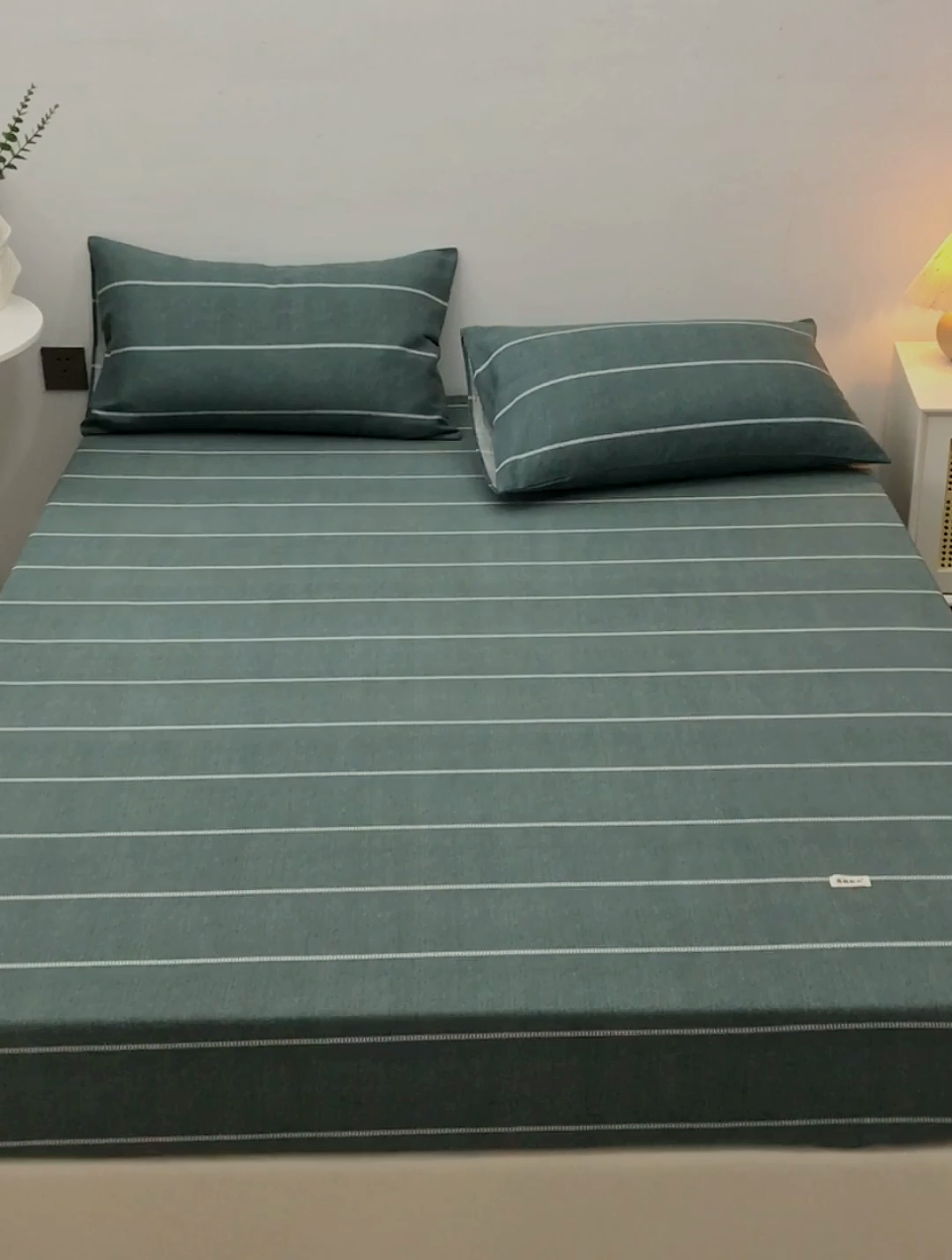 91家纺网 家纺一手货源 找家纺 金泰莱 2025新款老粗布床笠三件套全棉床笠纯棉床笠单床笠 初见