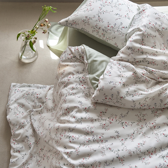 91家纺网 家纺一手货源 找家纺 时年家纺 2024春夏新品莱赛尔天丝印花四件套 青春印记