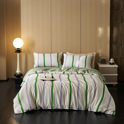 91家纺网 家纺一手货源 找家纺 （总）时年家纺 2024春夏新品莱赛尔天丝印花四件套（充值会员优惠5元）