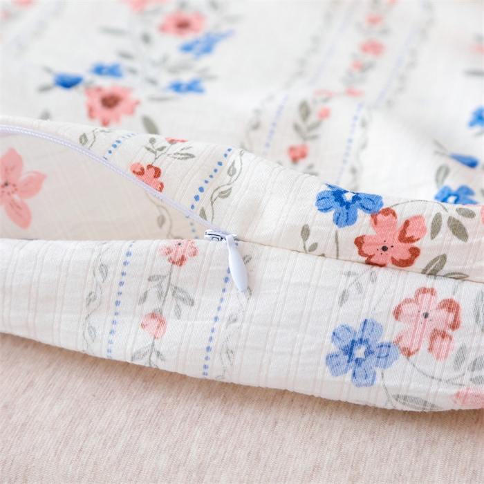 91家纺网 家纺一手货源 找家纺 北辰 2024新款印花水洗棉天竺棉隔脏睡袋 韩式小花