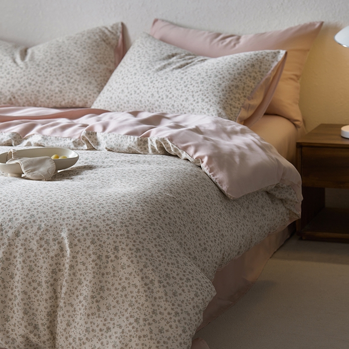 91家纺网 家纺一手货源 找家纺 时年家纺 2024春夏新品莱赛尔天丝印花四件套 花艳