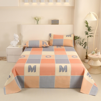 91家纺网 家纺一手货源 找家纺 （总）金泰莱 2025新款三枚段条卷边老粗布凉席三件套床单套件